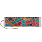 floral and leaves pattern Roll Up Canvas Pencil Holder (L)