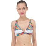 floral and leaves pattern Classic Banded Bikini Top