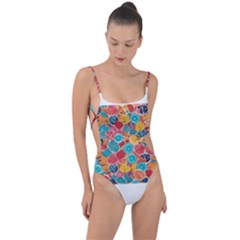 Tie Strap One Piece Swimsuit 