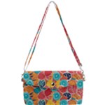 floral and leaves pattern Removable Strap Clutch Bag