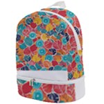 floral and leaves pattern Zip Bottom Backpack