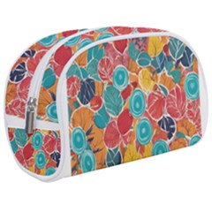 floral and leaves pattern Make Up Case (Medium) from ArtsNow.com