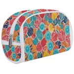 floral and leaves pattern Make Up Case (Medium)