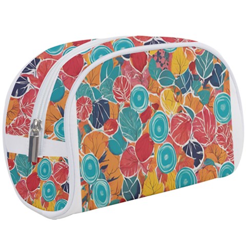 floral and leaves pattern Make Up Case (Large) from ArtsNow.com