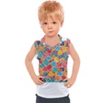 floral and leaves pattern Kids  Sport Tank Top