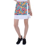 floral and leaves pattern Tennis Skirt