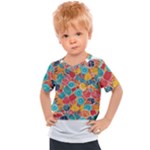 floral and leaves pattern Kids  Sports T-Shirt