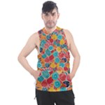 floral and leaves pattern Men s Sleeveless Hoodie