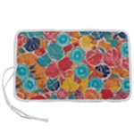 floral and leaves pattern Pen Storage Case (M)