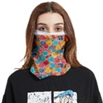 floral and leaves pattern Face Covering Bandana (Two Sides)