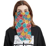 floral and leaves pattern Face Covering Bandana (Triangle)