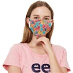 floral and leaves pattern Fitted Cloth Face Mask (Adult)