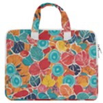 floral and leaves pattern MacBook Pro 13  Double Pocket Laptop Bag