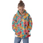 floral and leaves pattern Kids  Oversized Hoodie