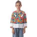 floral and leaves pattern Kids  Sailor Shirt