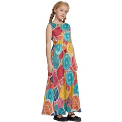 Kids  Satin Sleeveless Maxi Dress 