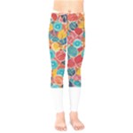 floral and leaves pattern Kids  Classic Winter Leggings