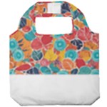 floral and leaves pattern Foldable Grocery Recycle Bag