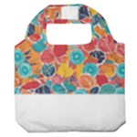 floral and leaves pattern Premium Foldable Grocery Recycle Bag