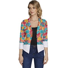 Women s Casual 3/4 Sleeve Spring Jacket 