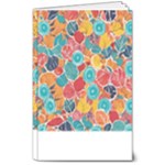 floral and leaves pattern 8  x 10  Softcover Notebook