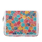 floral and leaves pattern 13  Vertical Laptop Sleeve Case With Pocket