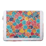 floral and leaves pattern 15  Vertical Laptop Sleeve Case With Pocket