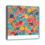 floral and leaves pattern Mini Canvas 6  x 6  (Stretched)