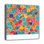 floral and leaves pattern Mini Canvas 8  x 8  (Stretched)