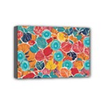 floral and leaves pattern Mini Canvas 6  x 4  (Stretched)