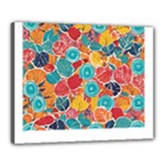 floral and leaves pattern Canvas 20  x 16  (Stretched)