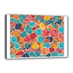 floral and leaves pattern Canvas 18  x 12  (Stretched)