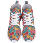 floral and leaves pattern Women s Lightweight High Top Sneakers