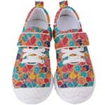 floral and leaves pattern Women s Velcro Strap Shoes