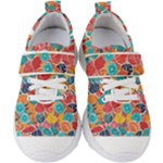 floral and leaves pattern Kids  Velcro Strap Shoes