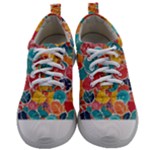 floral and leaves pattern Mens Athletic Shoes