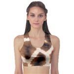 Giraffe Skin Texture Fitness Sports Bra