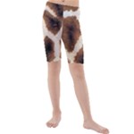 Giraffe Skin Texture Kids  Mid Length Swim Shorts