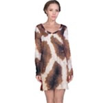 Giraffe Skin Texture Long Sleeve Nightdress