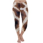 Giraffe Skin Texture Capri Winter Leggings 