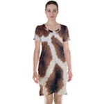 Giraffe Skin Texture Short Sleeve Nightdress