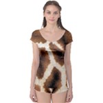 Giraffe Skin Texture Boyleg Leotard 