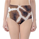 Giraffe Skin Texture Classic High-Waist Bikini Bottoms