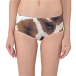 Giraffe Skin Texture Mid-Waist Bikini Bottoms