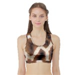 Giraffe Skin Texture Sports Bra with Border