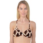 Giraffe Skin Texture Reversible Tri Bikini Top