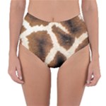 Giraffe Skin Texture Reversible High-Waist Bikini Bottoms