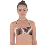 Giraffe Skin Texture Tie Back Bikini Top