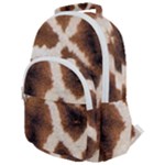 Giraffe Skin Texture Rounded Multi Pocket Backpack