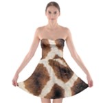 Giraffe Skin Texture Strapless Bra Top Dress